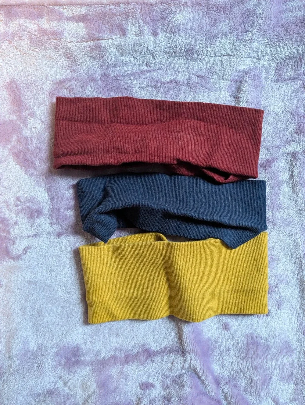 Knit Twist Headbands - Maroon, Navy, Mustard